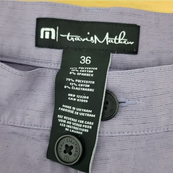 Travis Mathew Switchback Mulled Grape Hybrid Golf Shorts Size 36 - Picture 3 of 5